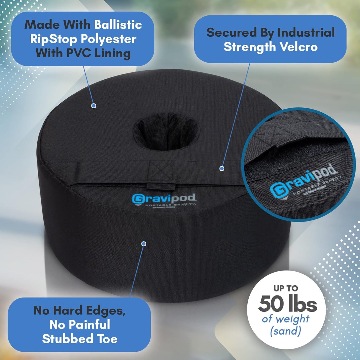 Gravipod 14" Banner Base Weight Bag - 1 Pack