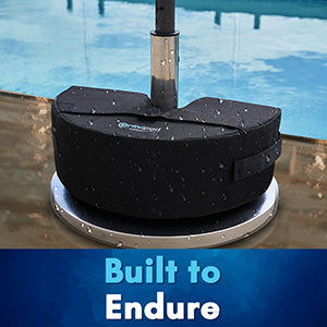 Gravipod Half-Round Umbrella Base Weight Bag