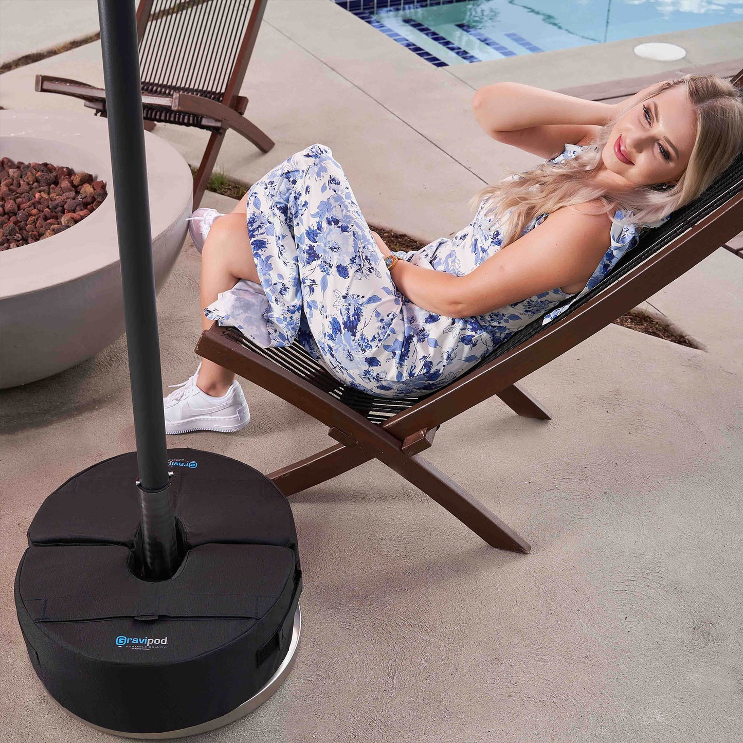 Gravipod DUO 2 Piece Design Detachable Umbrella Weight Base - 1 Pack