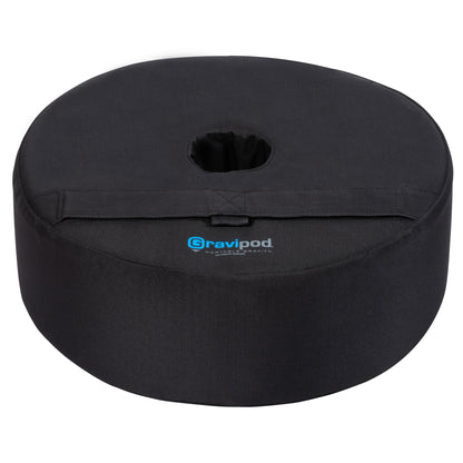 gardenline patio umbrella weighted base Gravipod 18" Round Offset Patio Umbrella Base Weight Bag